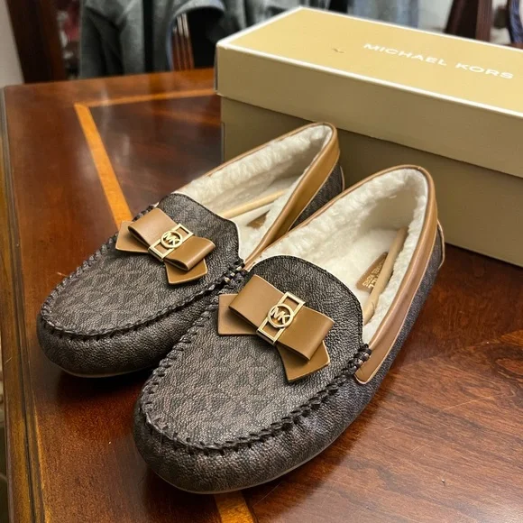 Michael Kors Erica Slipper - Classic Brown new in box never worn. - Picture 2 of 4